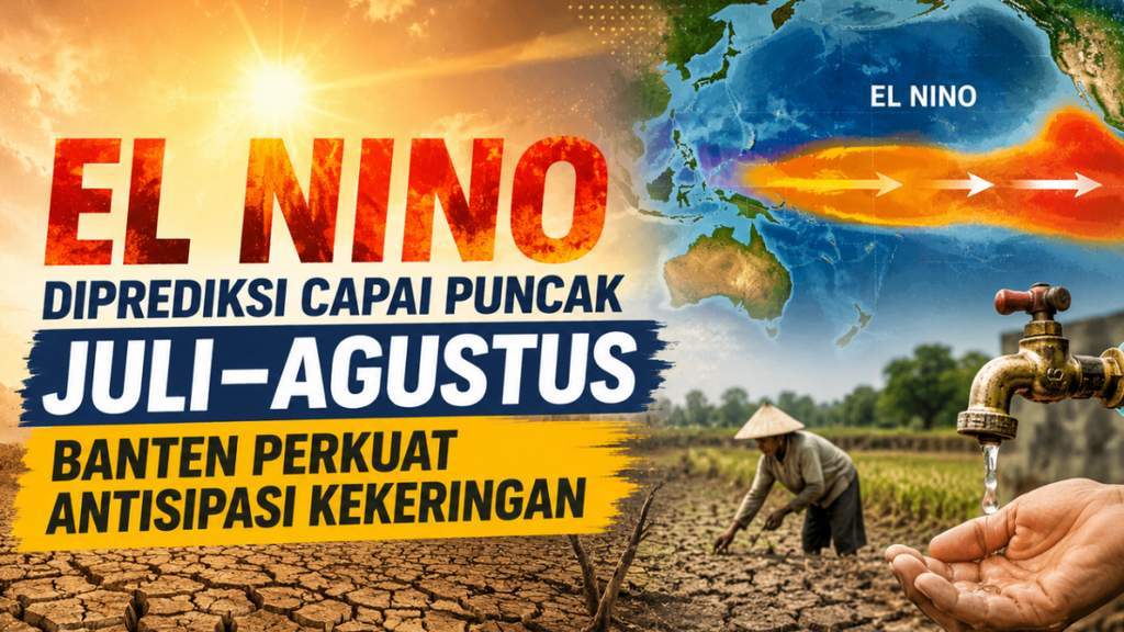Petugas BPBD Banten bersiap mendistribusikan pasokan air bersih mengantisipasi dampak El Nino 2026