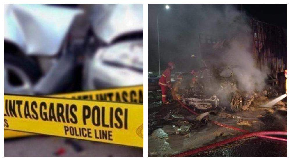Petugas mengevakuasi truk melintang yang mengalami kecelakaan di jalan utama Kota Cirebon.